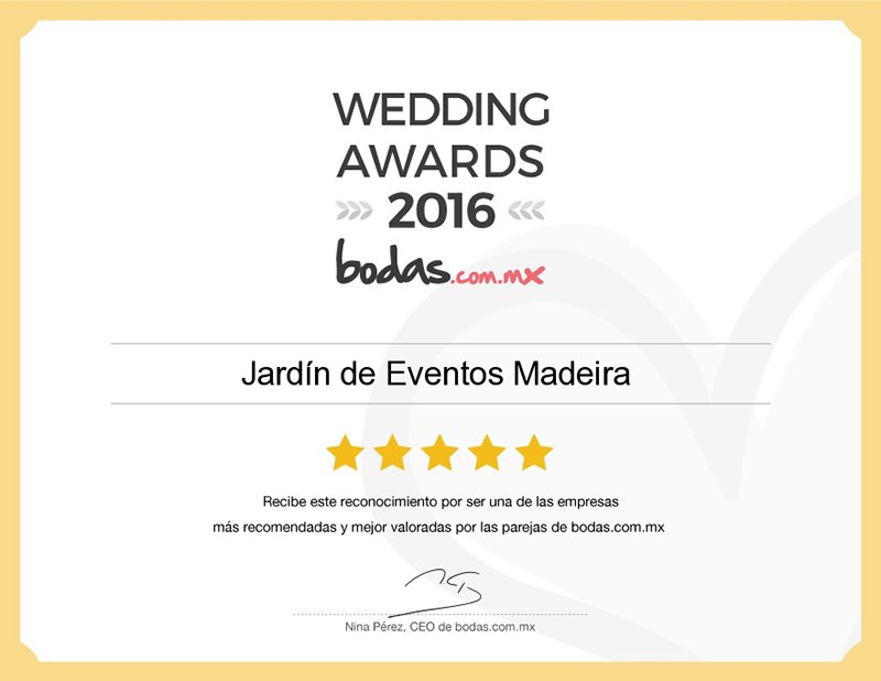 Jardin eventos madeira tepotzotlan wedding award